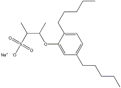 3-(2,5-Dipentylphenoxy)butane-2-sulfonic acid sodium salt 结构式