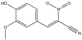 3-(4-Hydroxy-3-methoxyphenyl)-2-nitropropenenitrile 结构式