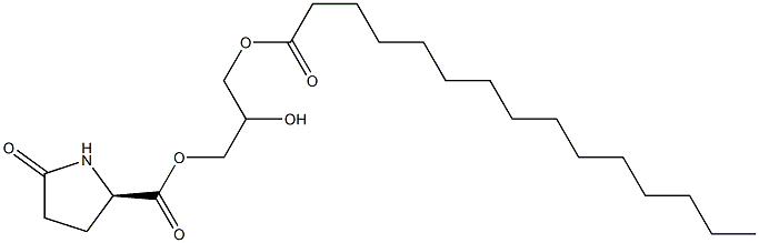 1-[(D-Pyroglutamoyl)oxy]-2,3-propanediol 3-pentadecanoate 结构式
