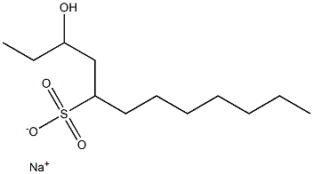 3-Hydroxydodecane-5-sulfonic acid sodium salt 结构式