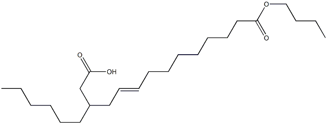 12-Carboxymethyl-9-octadecenoic acid 1-butyl ester 结构式