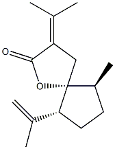 (5R,6S,9R)-6-Methyl-9-isopropenyl-3-isopropylidene-1-oxaspiro[4.4]nonan-2-one 结构式