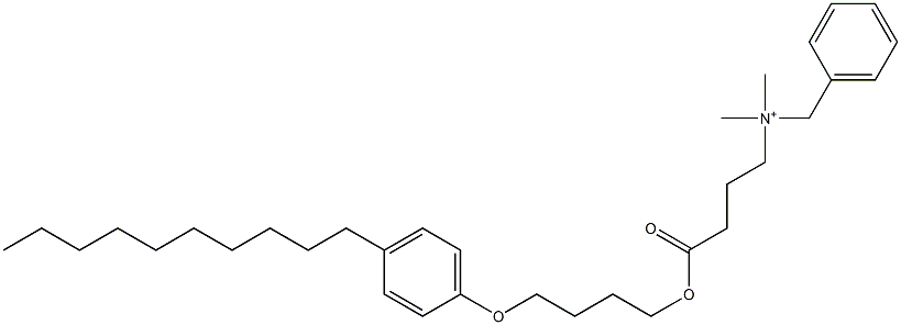 N,N-Dimethyl-N-benzyl-N-[3-[[4-(4-decylphenyloxy)butyl]oxycarbonyl]propyl]aminium 结构式