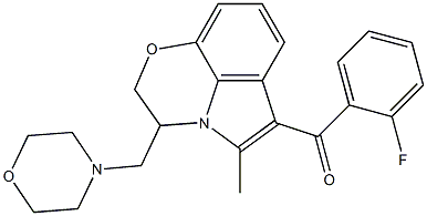 2,3-Dihydro-5-methyl-6-(2-fluorobenzoyl)-3-morpholinomethylpyrrolo[1,2,3-de]-1,4-benzoxazine 结构式
