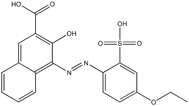 4-[(4-Ethoxy-2-sulfophenyl)azo]-3-hydroxy-2-naphthalenecarboxylic acid 结构式