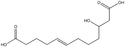 3-Hydroxy-7-dodecenedioic acid 结构式