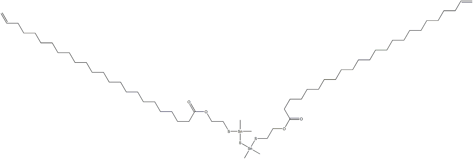 Bis[dimethyl[[2-(22-tricosenylcarbonyloxy)ethyl]thio]stannyl] sulfide 结构式
