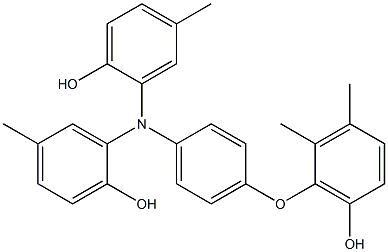 N,N-Bis(2-hydroxy-5-methylphenyl)-4-(6-hydroxy-2,3-dimethylphenoxy)benzenamine 结构式