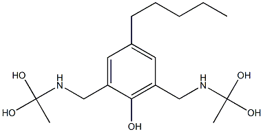 2,6-Bis[[(1,1-dihydroxyethyl)amino]methyl]-4-pentylphenol 结构式
