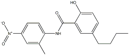 5-Butyl-2-hydroxy-2'-methyl-4'-nitrobenzanilide 结构式