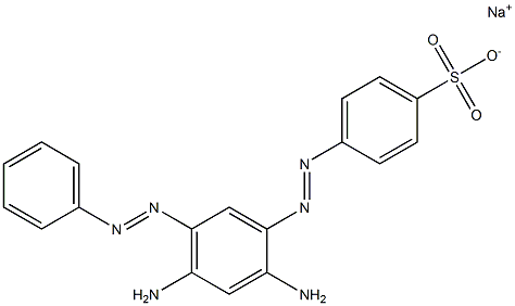 4-[[2,4-Diamino-5-(phenylazo)phenyl]azo]benzenesulfonic acid sodium salt 结构式