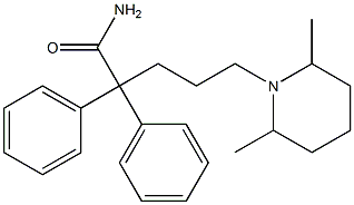 5-(2,6-Dimethyl-1-piperidinyl)-2,2-diphenylpentanamide 结构式