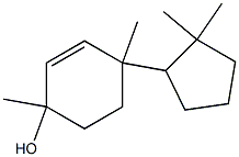 1,4-Dimethyl-4-(2,2-dimethylcyclopentyl)-2-cyclohexen-1-ol 结构式