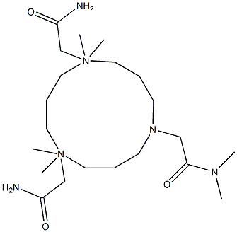 N,N,N',N',N'',N''-Hexamethyl-1,5,9-triazacyclododecane-1,5,9-tri(acetamide) 结构式