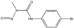 3-(p-Bromophenyl)-1-methyl-1-nitrosourea 结构式