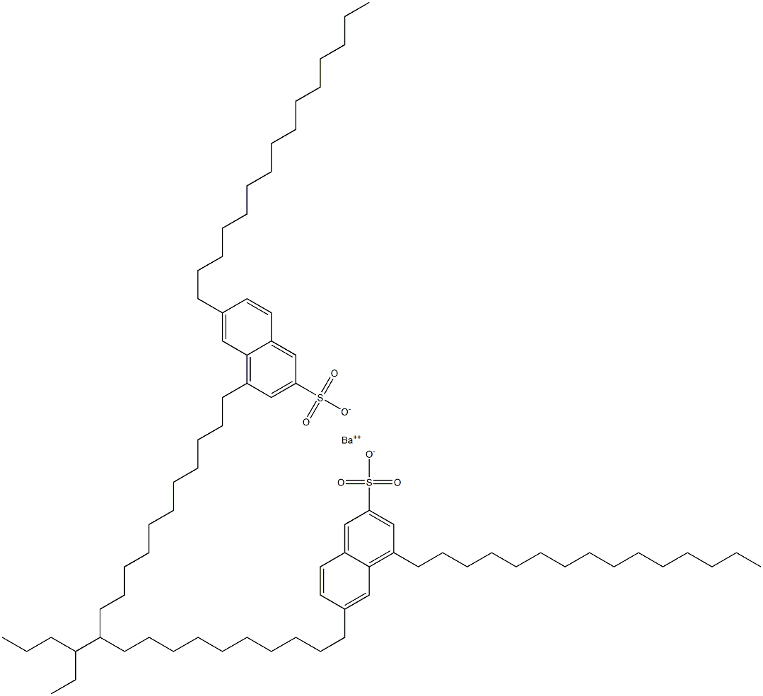 Bis(4,6-dipentadecyl-2-naphthalenesulfonic acid)barium salt 结构式