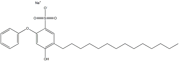 5-Hydroxy-4-tetradecyl[oxybisbenzene]-2-sulfonic acid sodium salt 结构式