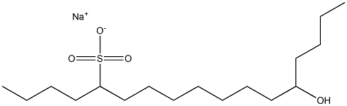 13-Hydroxyheptadecane-5-sulfonic acid sodium salt 结构式