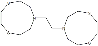 1,2-Bis(1-aza-4,7-dithiacyclononan-1-yl)ethane 结构式