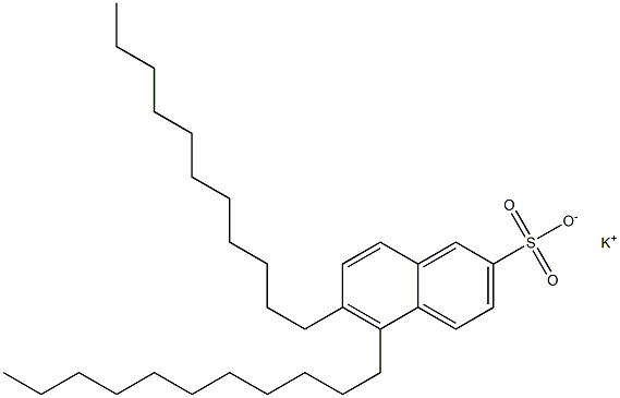 5,6-Diundecyl-2-naphthalenesulfonic acid potassium salt 结构式