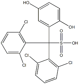 Bis(2,6-dichlorophenyl)(2,5-dihydroxyphenyl)methanesulfonic acid 结构式