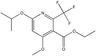 6-(Isopropoxy)-4-methoxy-2-(trifluoromethyl)pyridine-3-carboxylic acid ethyl ester 结构式