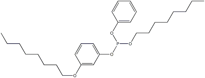 Phosphorous acid 3-(octyloxy)octyldiphenyl ester 结构式