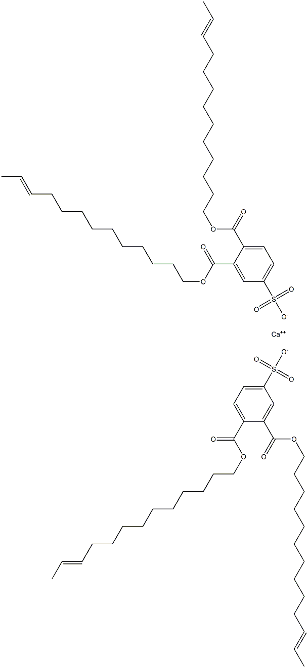 Bis[3,4-di(11-tridecenyloxycarbonyl)benzenesulfonic acid]calcium salt 结构式