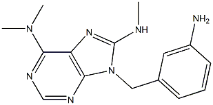 6-Dimethylamino-8-methylamino-9-(3-aminobenzyl)-9H-purine 结构式