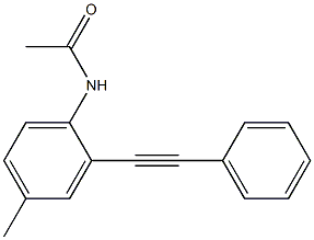 N-[4-Methyl-2-(phenylethynyl)phenyl]acetamide 结构式