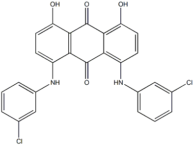4,5-Bis(m-chloroanilino)-1,8-dihydroxyanthraquinone 结构式