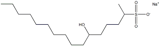 6-Hydroxyhexadecane-2-sulfonic acid sodium salt 结构式