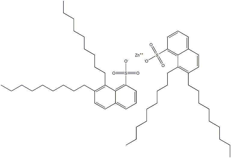 Bis(7,8-dinonyl-1-naphthalenesulfonic acid)zinc salt 结构式