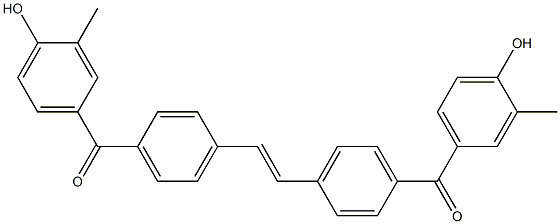 4,4'-[(Ethene-1,2-diyl)bis(4,1-phenylenecarbonyl)]bis(2-methylphenol) 结构式