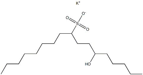 6-Hydroxyheptadecane-9-sulfonic acid potassium salt 结构式