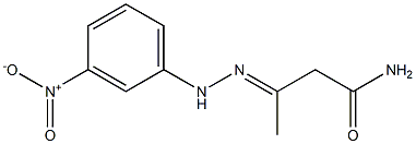 3-[2-(m-Nitrophenyl)hydrazono]butyramide 结构式