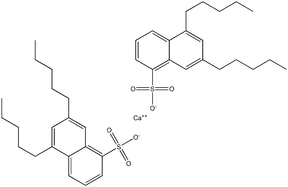 Bis(5,7-dipentyl-1-naphthalenesulfonic acid)calcium salt 结构式