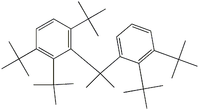 2-(2,3,6-Tri-tert-butylphenyl)-2-(2,3-di-tert-butylphenyl)propane 结构式