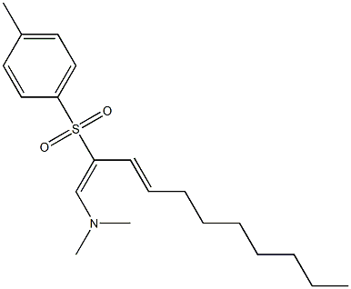 (1E,3E)-N,N-Dimethyl-2-(p-tolylsulfonyl)-1,3-undecadien-1-amine 结构式