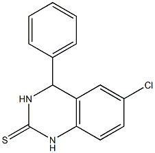 6-Chloro-3,4-dihydro-4-phenylquinazoline-2(1H)-thione 结构式