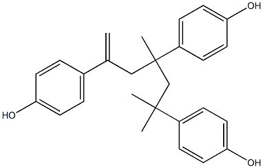 4,4',4''-(4,6-Dimethyl-1-heptene-2,4,6-triyl)triphenol 结构式