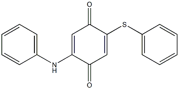 2-(Phenylthio)-5-[(phenyl)amino]-2,5-cyclohexadiene-1,4-dione 结构式