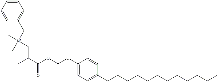 N,N-Dimethyl-N-benzyl-N-[2-[[1-(4-dodecylphenyloxy)ethyl]oxycarbonyl]propyl]aminium 结构式