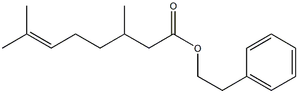 3,7-Dimethyl-6-octenoic acid [2-phenylethyl] ester 结构式