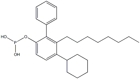 Phosphorous acid cyclohexylphenyl(3-octylphenyl) ester 结构式