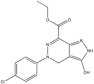 [4,5-Dihydro-3-hydroxy-5-(4-chlorophenyl)-2H-pyrazolo[3,4-d]pyridazine]-7-carboxylic acid ethyl ester 结构式