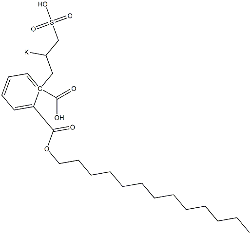 Phthalic acid 1-tridecyl 2-(2-potassiosulfopropyl) ester 结构式