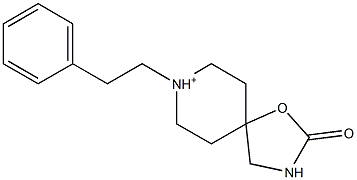 8-(2-Phenylethyl)-2-oxo-1-oxa-8-azonia-3-azaspiro[4.5]decane 结构式