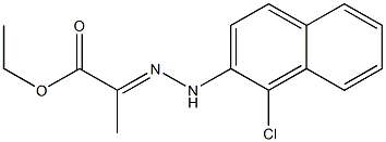 2-[[(1-Chloro-2-naphtyl)amino]imino]propanoic acid ethyl ester 结构式