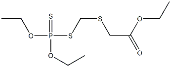 [(Diethoxyphosphinothioylthio)methylthio]acetic acid ethyl ester 结构式